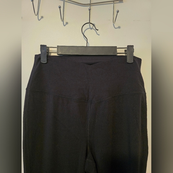 Yogalicious Black Crossover Waist Flare Yoga Pants Leggings - Picture 5 of 7